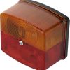 Luz trasera cuadrada, 12 V, ámbar/rojo, atornillable, 95 x 85 x 55 mm, BBS(K) 6025, izquierda