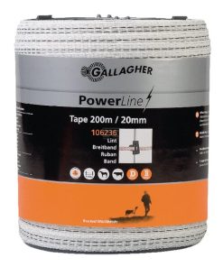 Cinta ancha PowerLine blanca 20 mm 200 m
