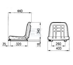 Asiento tipo cubeta MT GT/60