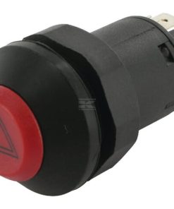 Pulsador, luces de emergencia, redondo, rojo