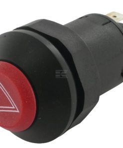 Pulsador, luces de emergencia, redondo, rojo