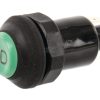 Interruptor pulsador para faros, redondo, verde