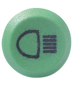 Pulsador, luz de trabajo, redondo, verde