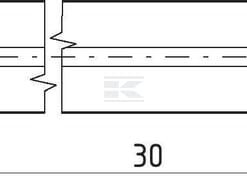 Pasador elástico, Ø5x30 mm, alta resistencia, ISO8752