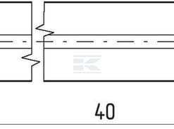 Pasador elástico, Ø8x40 mm, alta resistencia, ISO8752