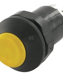 Pulsador, en blanco, redondo, yellow