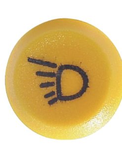Pulsador, luz de trabajo, redondo, amarillo