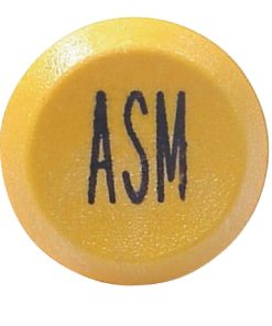 Pulsador, ASM, redondo, amarillo