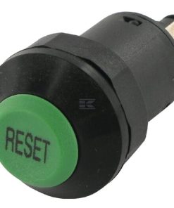 Pulsador, Reseteo, redondo, verde