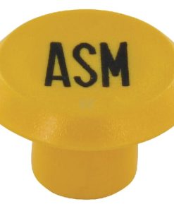 Emblema, ASM, redondo, amarillo