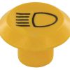 Emblema, luz corta, redondo, amarillo