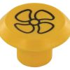 Emblema, soplador, redondo, amarillo