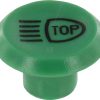 Emblema, luces superiores, redondo, verde