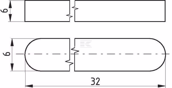 Chaveta 6x6x32 4 Chaveta 6x6x32