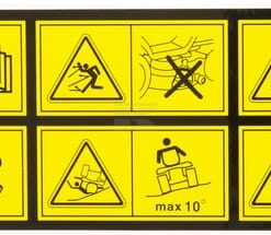 6 PICTOGRAPHS SAFETY DECAL