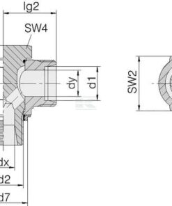 Racor orientable angular