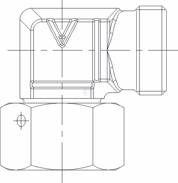 Codo giratorio 90° M22x1,5 14S 2 Codo giratorio 90° M22x1,5 14S