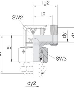 Codo giratorio 90° M24x1,5 16S