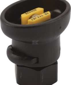 Tobera estándar, doble, chorro plano XR 80° 02 amarillo acero inoxidable Birchmeier
