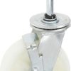 Caster wheel swivel with brake