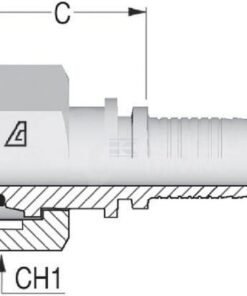 Racor para engastar + junta tórica DN16 - 15L/M22
