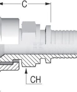 Racor DN16 F 3/4" JIC 4 Racor DN16 F 3/4
