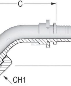 Racor para engastar + junta tórica DN6 - 8S/M16 45°