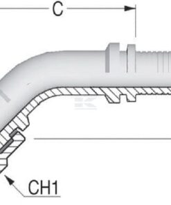 Racor para engastar DN10 - UNF 3/4 45°