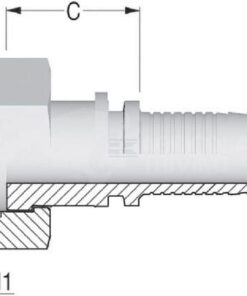 Racor para engastar cara plana DN20 - BSP 3/4