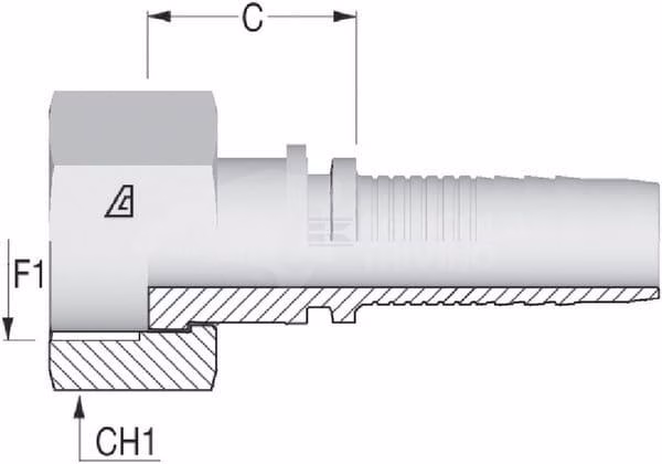 Racor para engastar cara plana DN20 - BSP 3/4 2 Racor para engastar cara plana DN20 - BSP 3/4