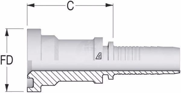 Racor para engastar con brida DN40 - 60,3 2 Racor para engastar con brida DN40 - 60,3