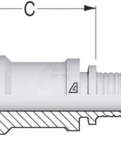 Racor para engastar con brida DN20 - 38,1