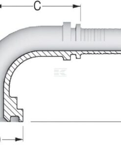 Racor para engastar con brida DN13 - 41,3