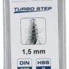 Broca 1,5 mm HSS-DIN 338-G TURBO STEP