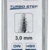 Broca 3,0 mm HSS-DIN 338-G TURBO STEP