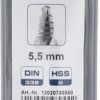 Broca 5,5 mm HSS-DIN 338-G TURBO STEP
