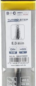 Broca 8,0 mm HSS-DIN 338-G TURBO STEP