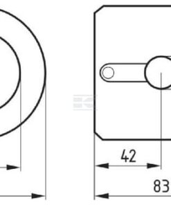 Wooden bearing upper and lower for harrow disc 55x85x83mm
