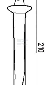 Harrow tine straight M20 20 x 210
