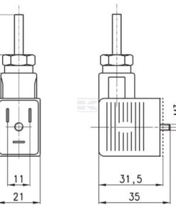 Conector alemán + cable