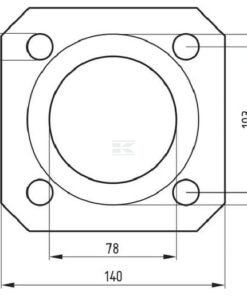 Disc harrow bearing sleeve mounting diameter  78