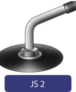 Cámara para llanta de Ø 8", 5.00-8;5.70-8, válvula a 70° Js2, Kramp
