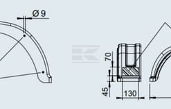 Guardabarros PVC RK 190/680