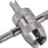 Thread calibrator tube type valves