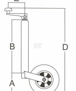 Gato con rueda de apoyo Simol FC249 48 , mandril ajustable 195 mm, carga 150 kg
