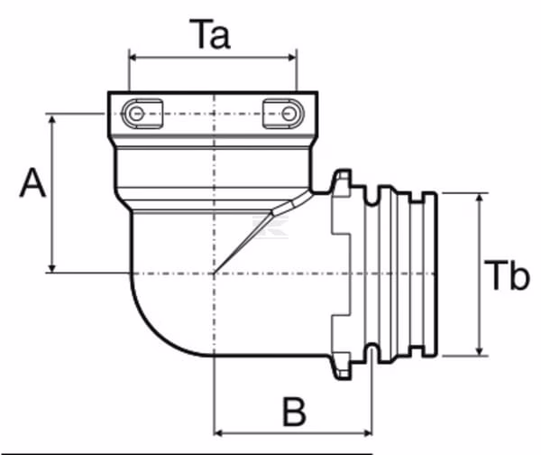 Curva 90° T5F/T5M 6 Curva 90° T5F/T5M