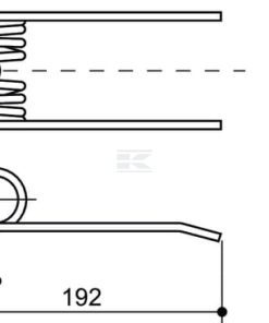 Diente receptore p/Wolvo 192x72x5,5 3 Diente receptore p/Wolvo 192x72x5,5