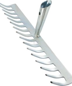 Rastrillo de jardinería, 16 púas galvanizado