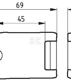 S Tine clamp 25x8mm for frame 40x10mm