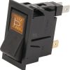 Interruptor basculante, 0-I, apagado-encendido, 4 polos, Baliza